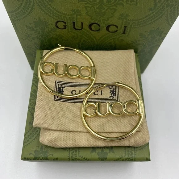 Gucci Gold Hoop Earrings - Picture 1 of 4
